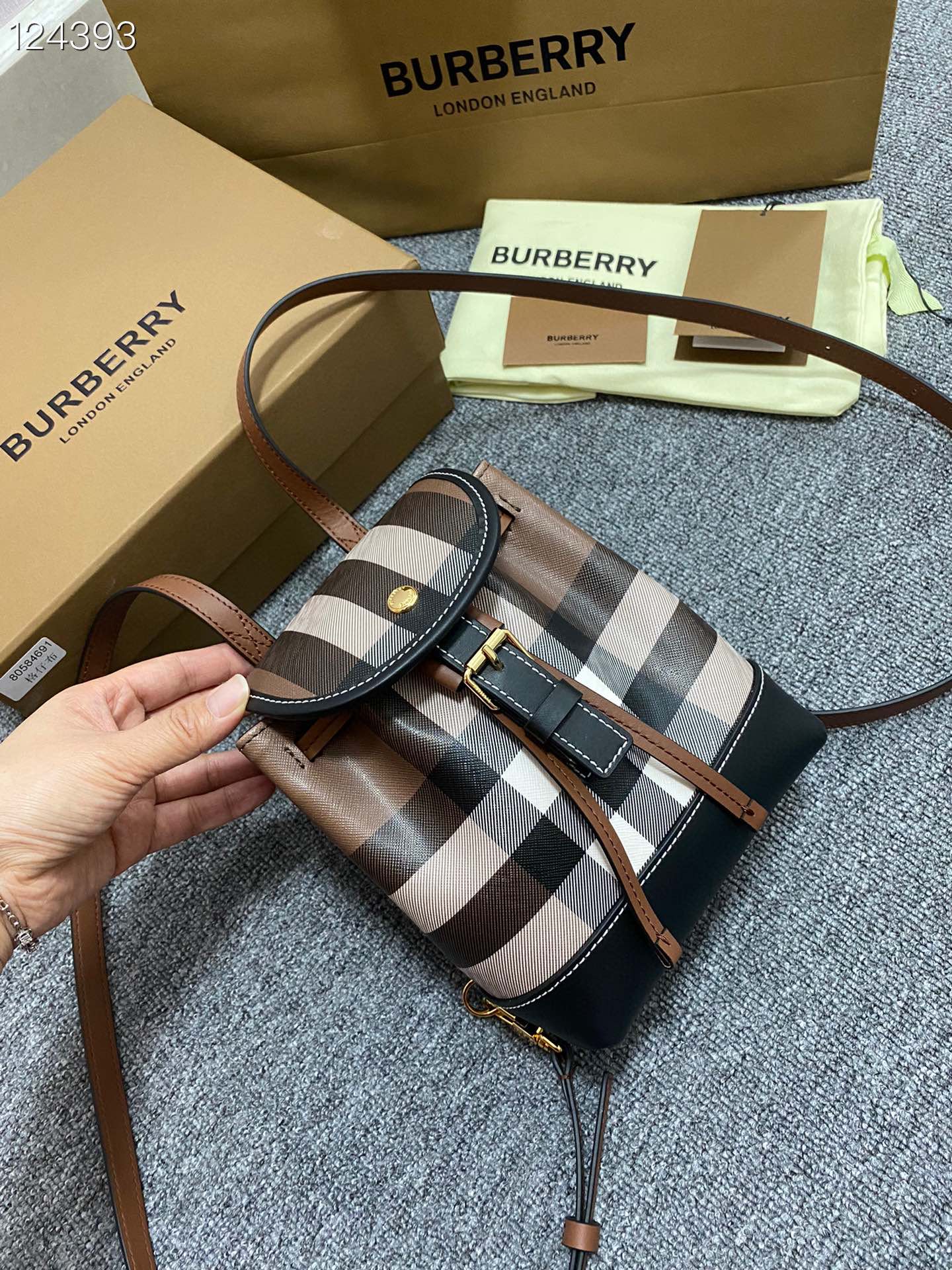 Burberry Brown 469150 16×8×18.5cm