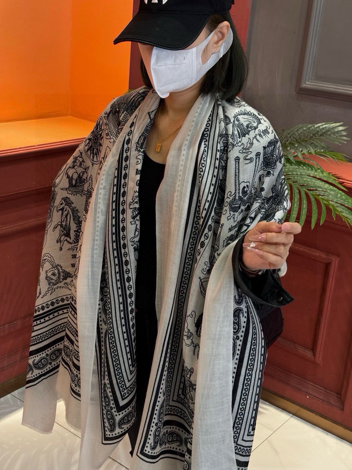 Hermes 100×200cm Hat 0020