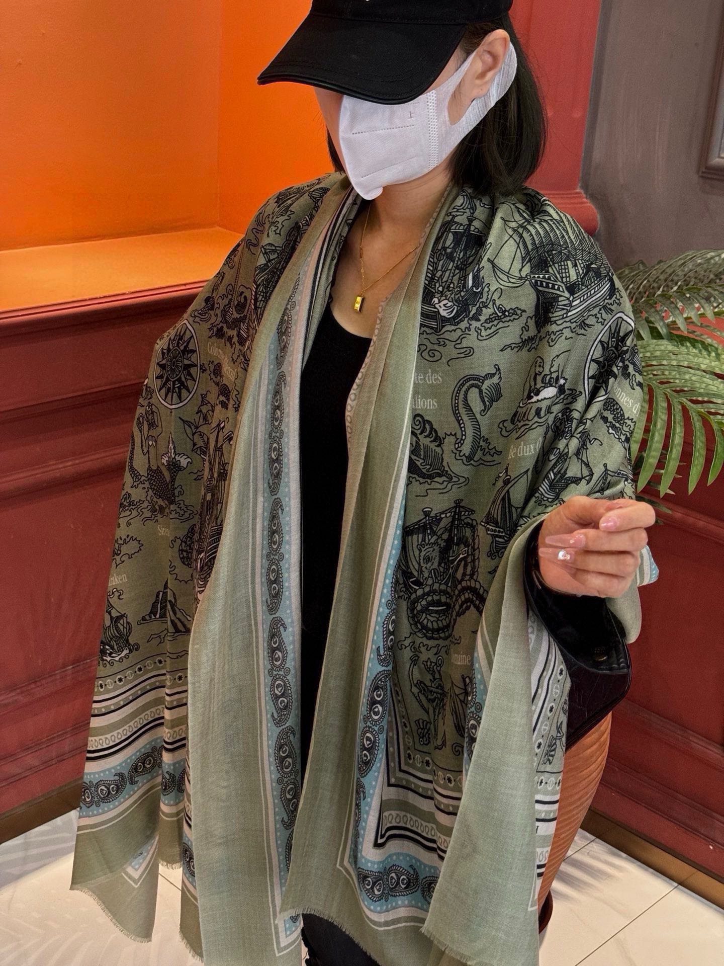 Hermes 100×200cm Hat 0022