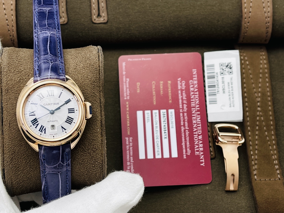 Cartier Blue Watch 15985