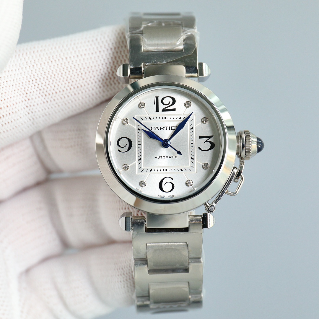 Cartier Pasha Blue 28800 32mm