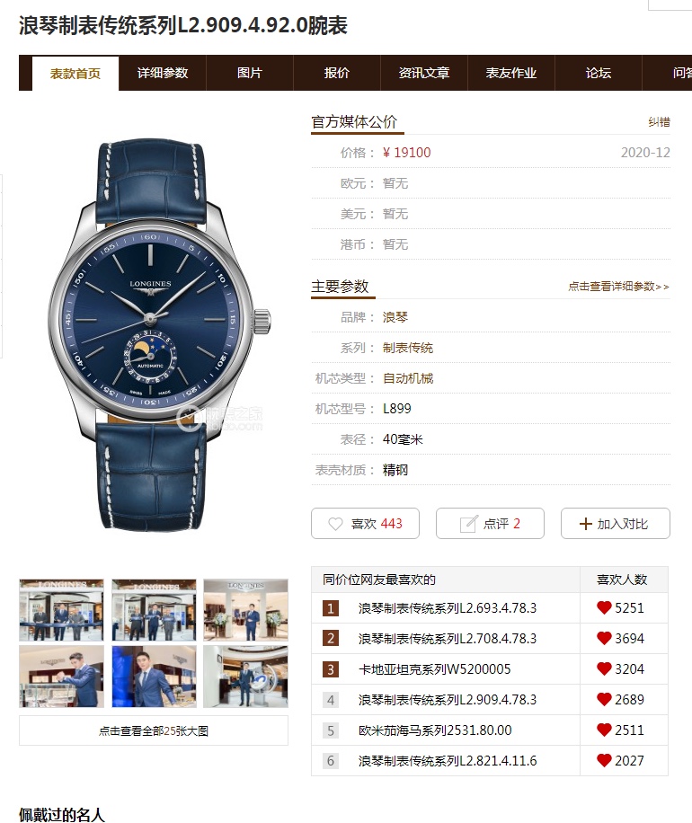 Longines Blue Watch 8827