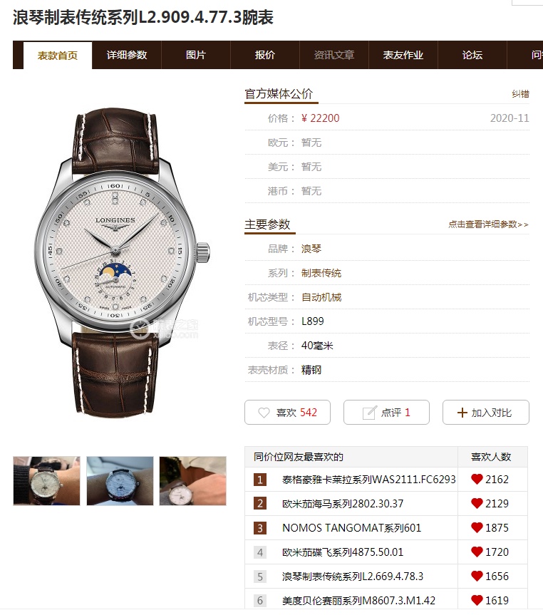 Longines Blue Watch 8828
