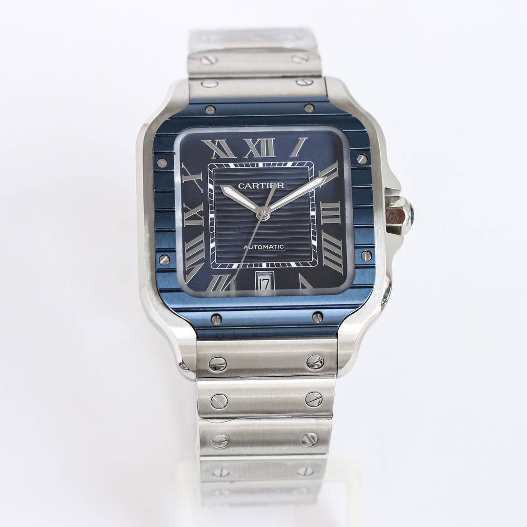 Cartier Santos Blue 39.8mm GF