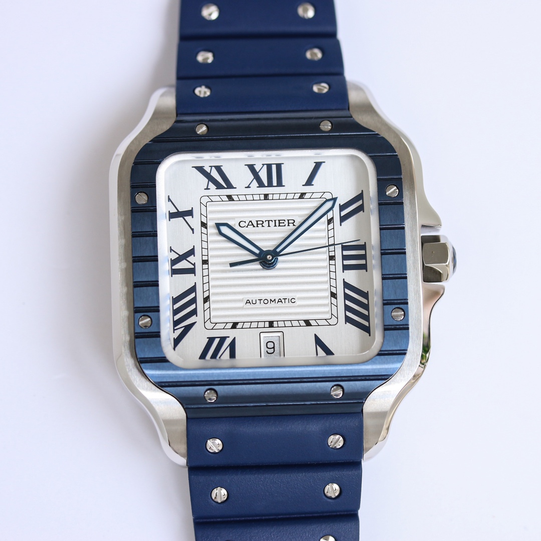 Cartier Santos Blue 39.8mm GF