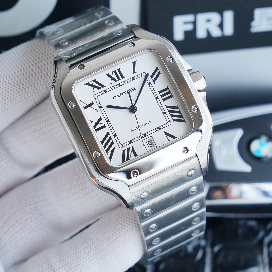 Cartier Santos Blue 2824 TW