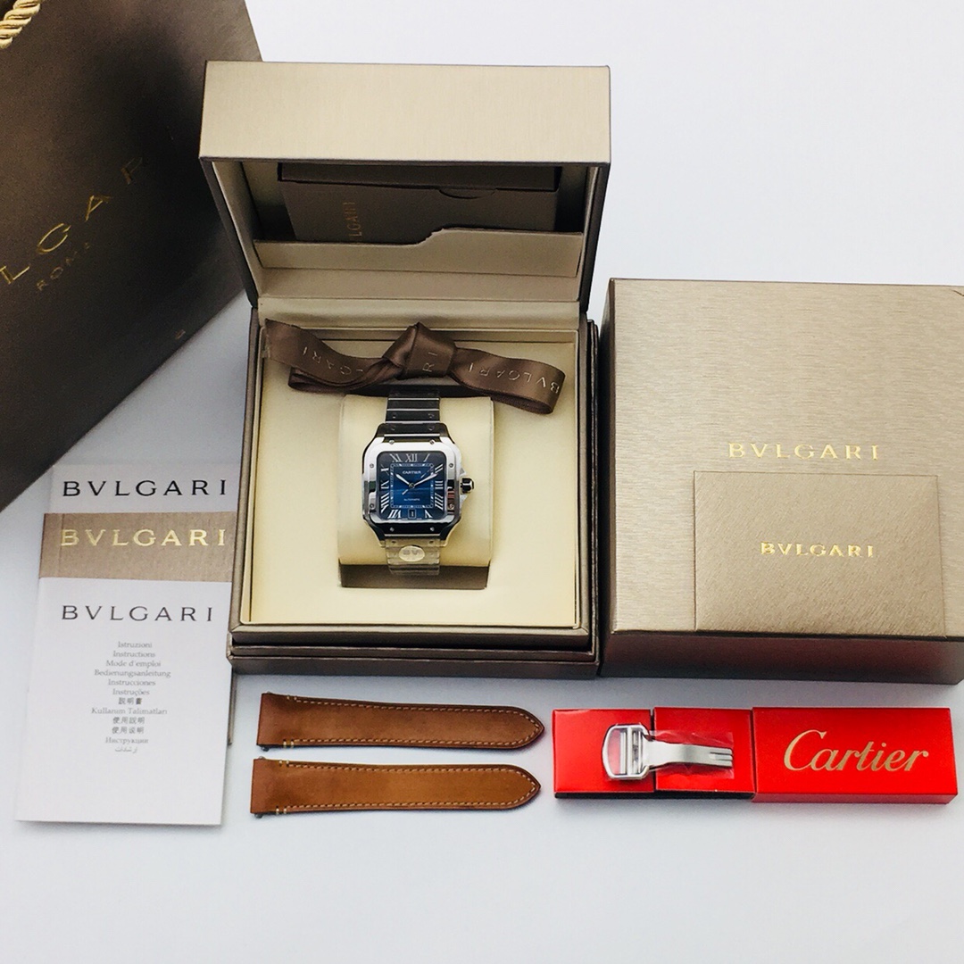 Cartier Santos Blue 9015 AF