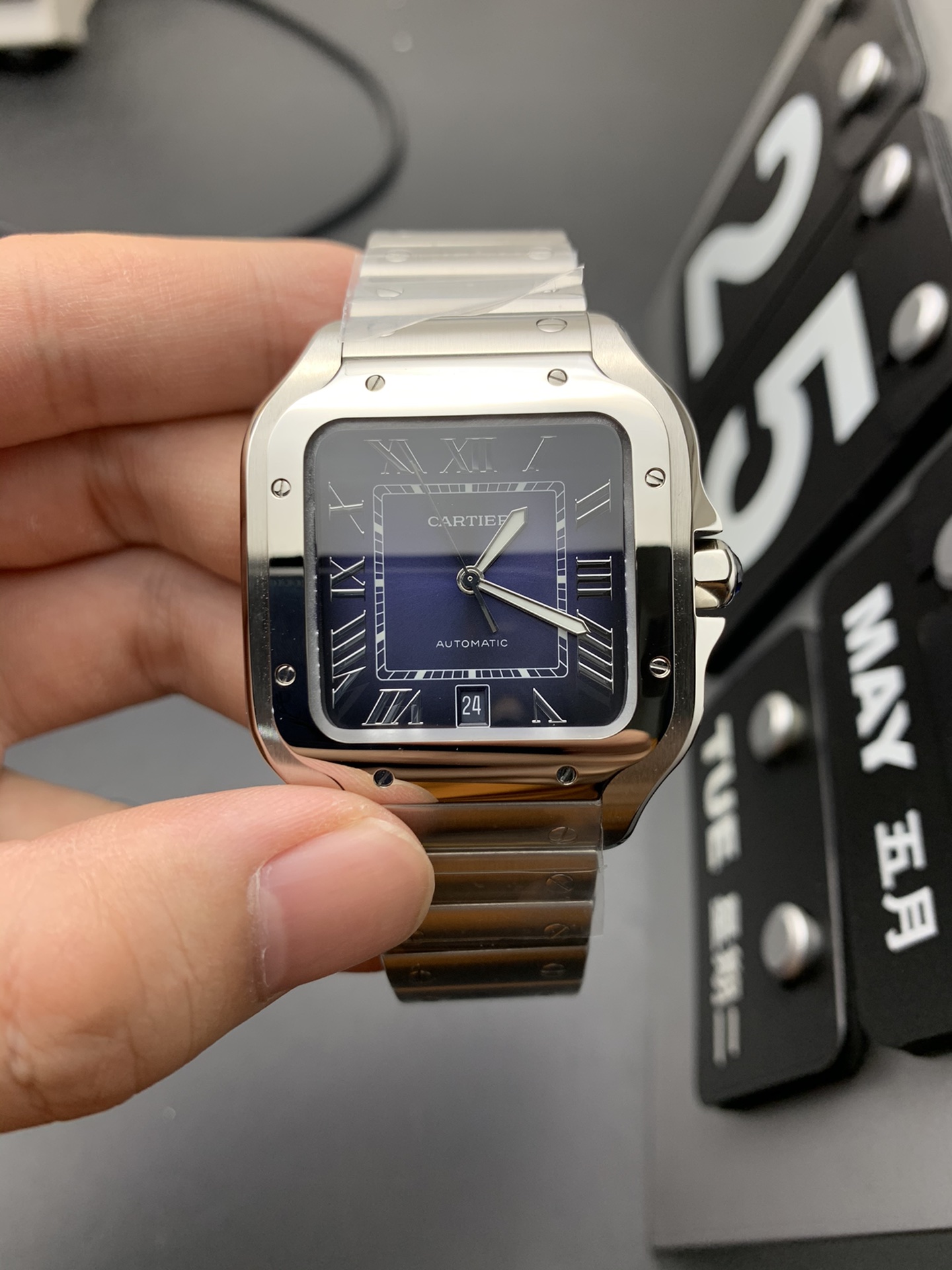 Cartier Santos Blue GF