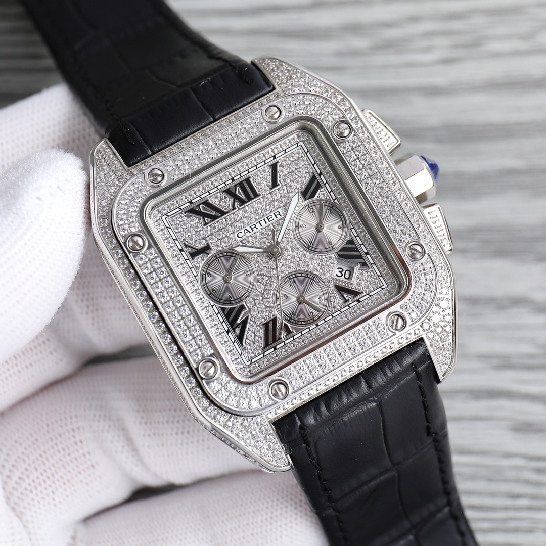 Cartier Santos Diamond 9100 42mm