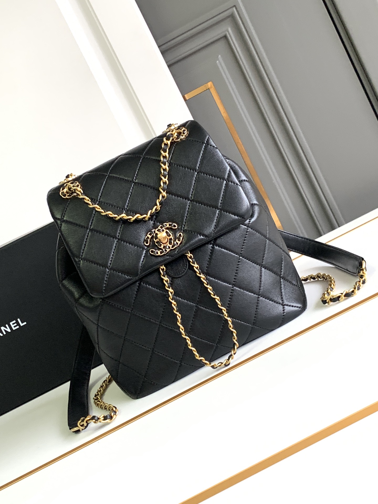 Chanel Black 4762 25×23×13cm