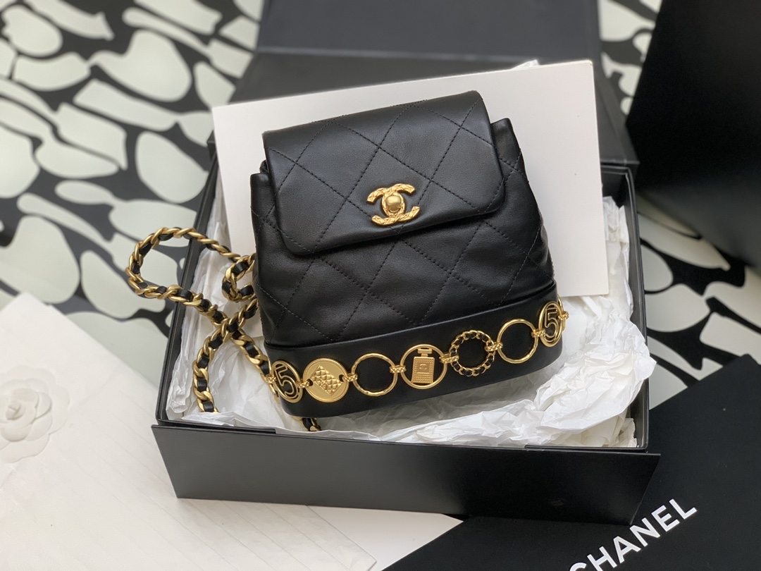 Chanel Gabrielle Gold 18×18×8cm