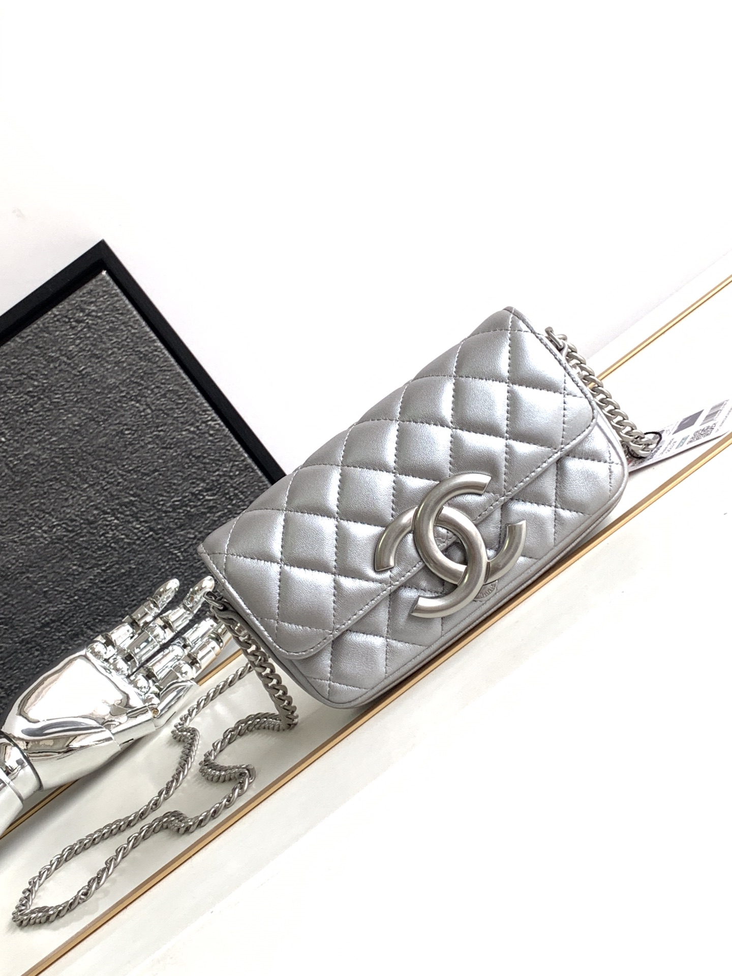 Chanel Classic Flap Silver