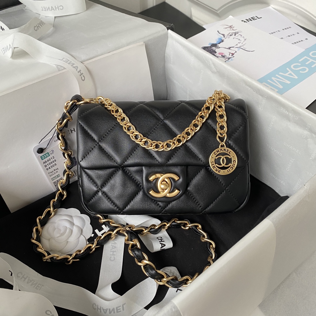 Chanel Classic Flap Gold 12×21×7cm