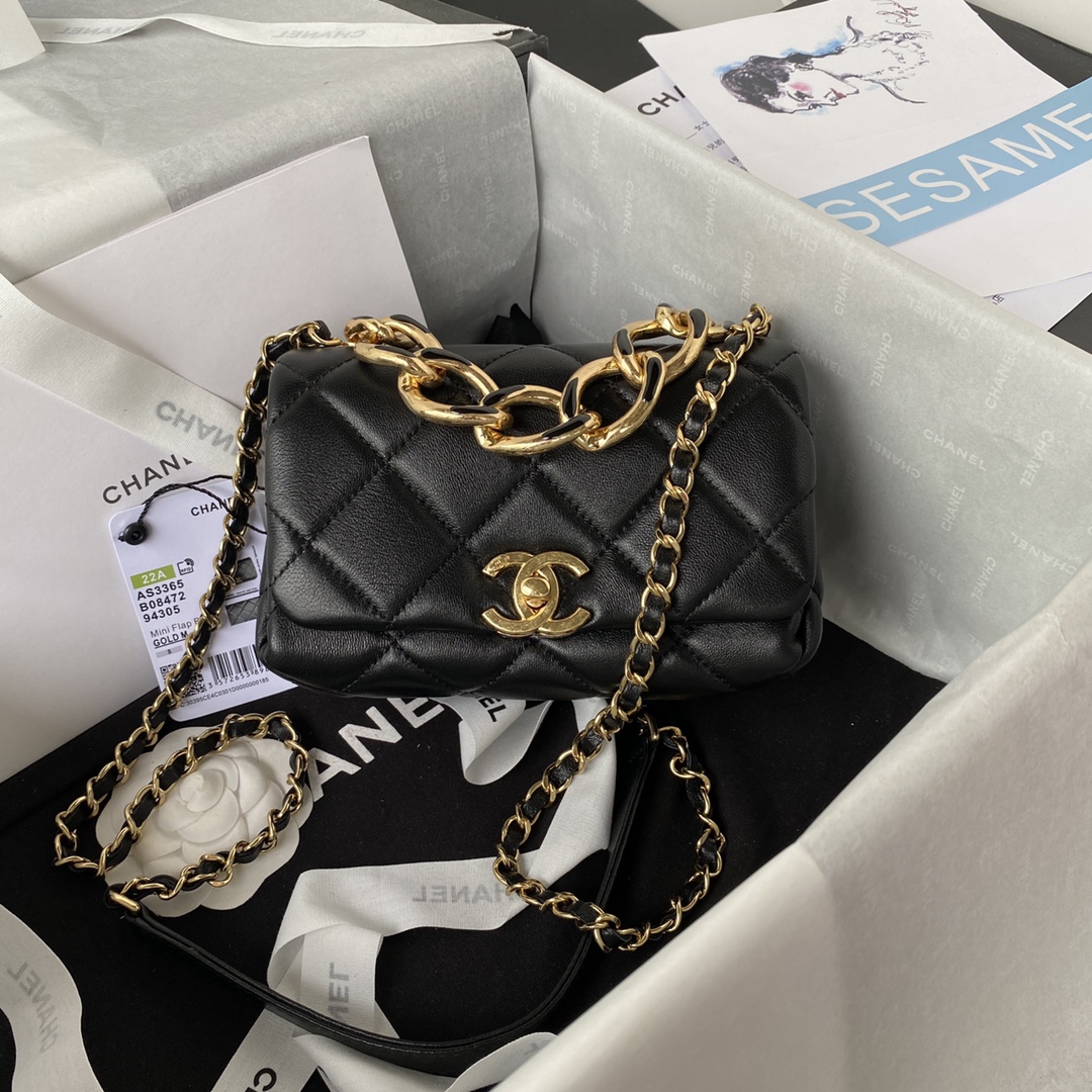 Chanel Classic Flap Gold 17×8.5×11.5Cm