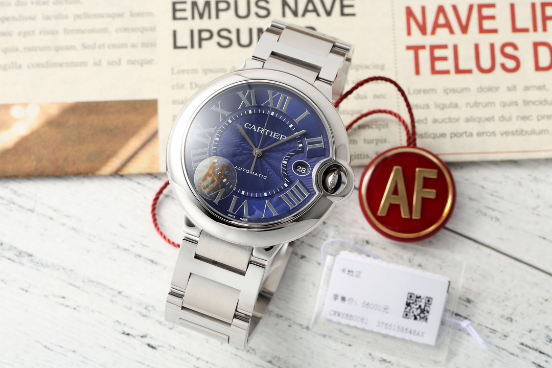 Cartier Ballon Bleu Blue 2824 42mm AF